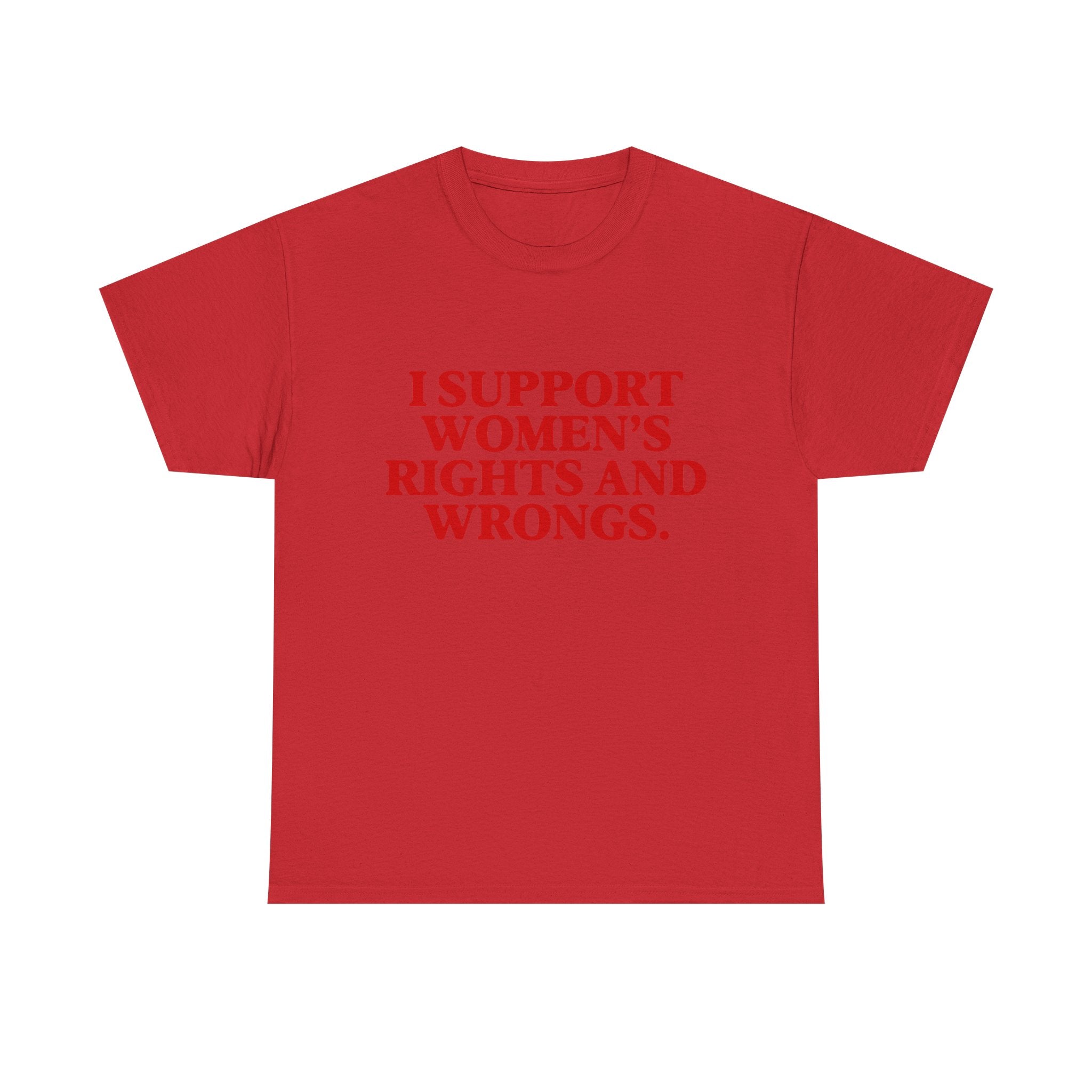 "I Support Women's Rights and Wrongs" Tee